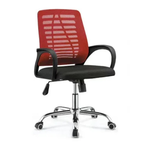 Chaise bureautique rouge
