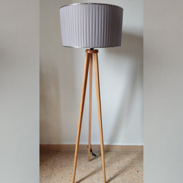 Lampadaire scandinave chapeau gris